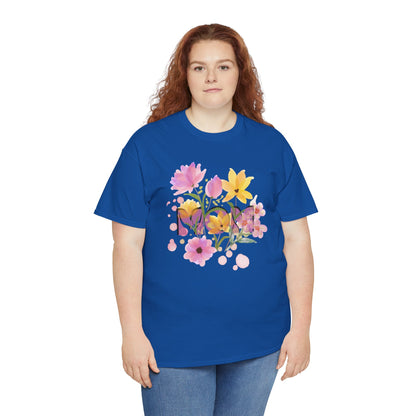 Soft Floral Mom Tribute Design - Heavy Cotton Tee