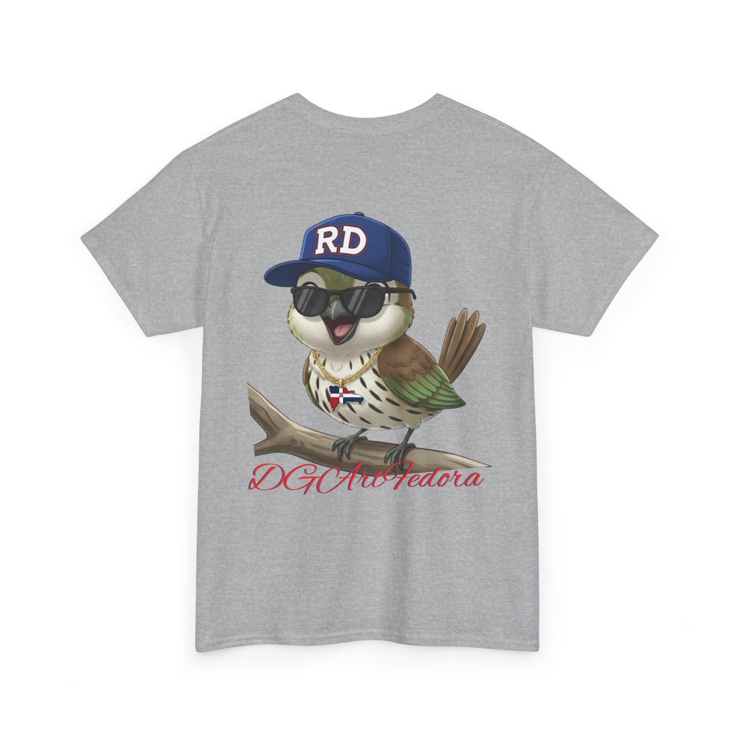 Unisex Heavy Cotton Tee - Cigüita y su Flow Dominicano - Front and Back