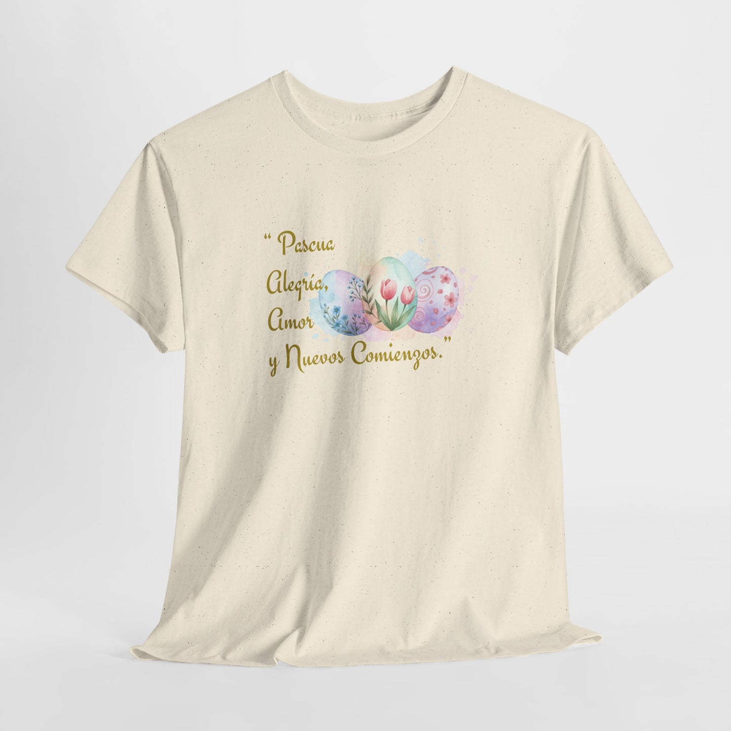 Unisex Heavy Cotton Tee - Easter, Joy, Love, & New Beginnings (Spanish Version)