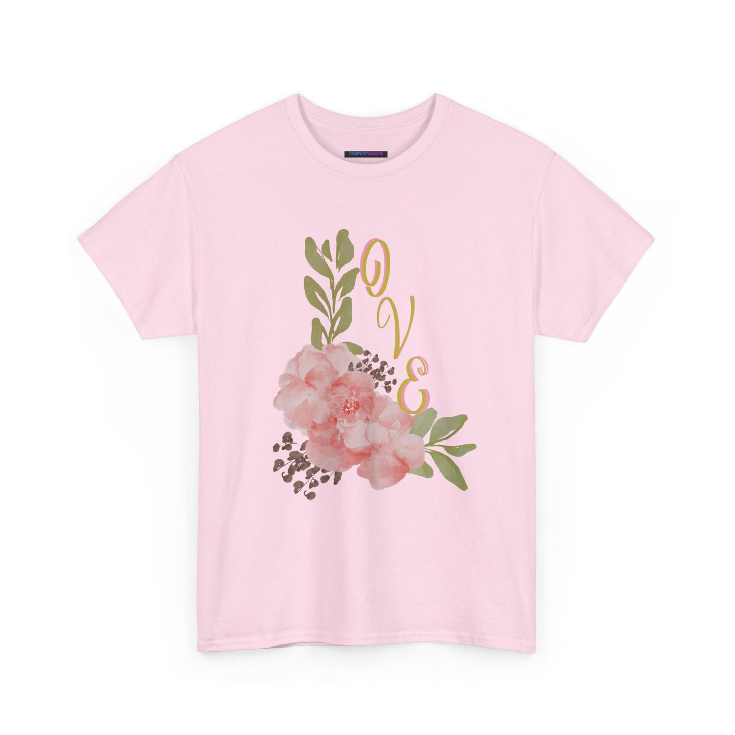 Floral “Love” Design - Unisex Heavy Cotton Tee