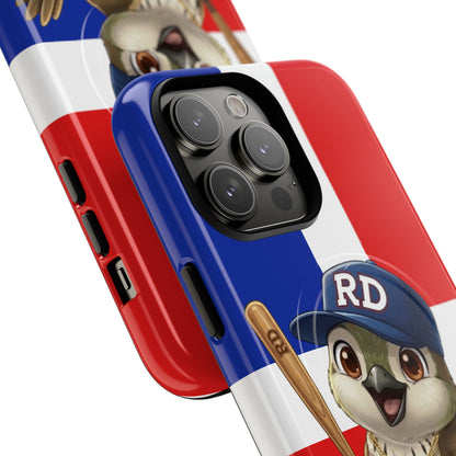 Dominican flag with Cigüa ready for baseball Tough Magnetic Iphone Cases