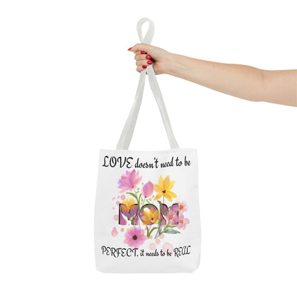 Love Is Real Inspirational Carryall Tote Bag