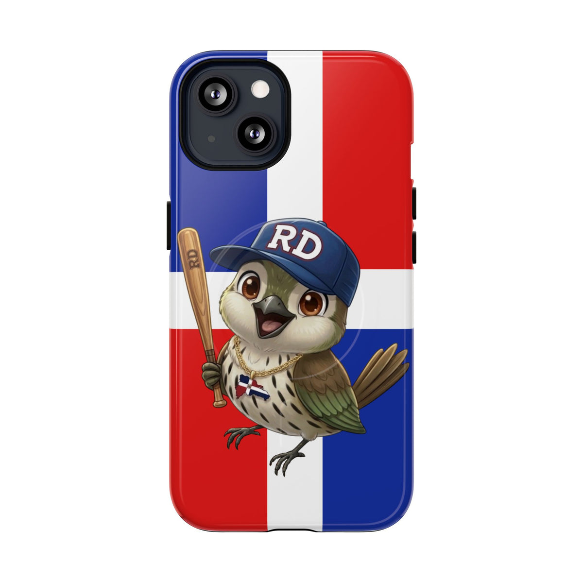 Dominican flag with Cigüa ready for baseball Tough Magnetic Iphone Cases