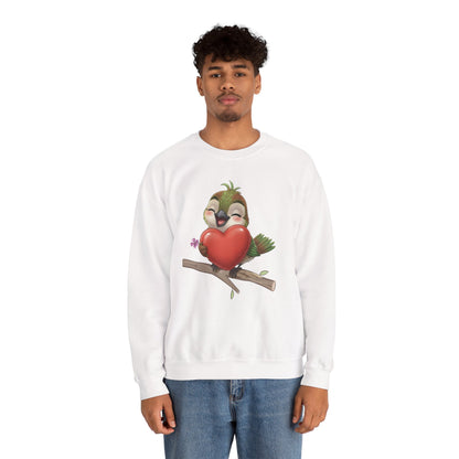Unisex Heavy Blend Crewneck Sweatshirt Ciguita Hugging a Heart