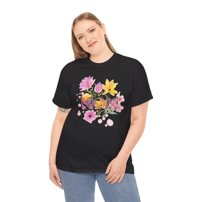 Soft Floral Mom Tribute Design - Heavy Cotton Tee