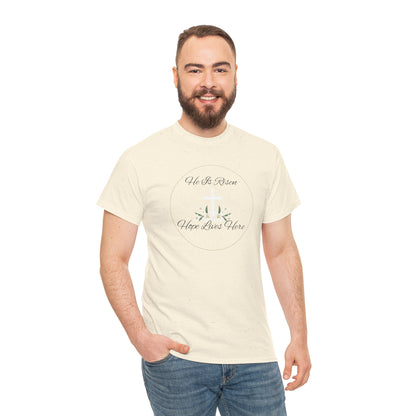 Unisex Heavy Cotton – He is Risen, Hope Lives Here