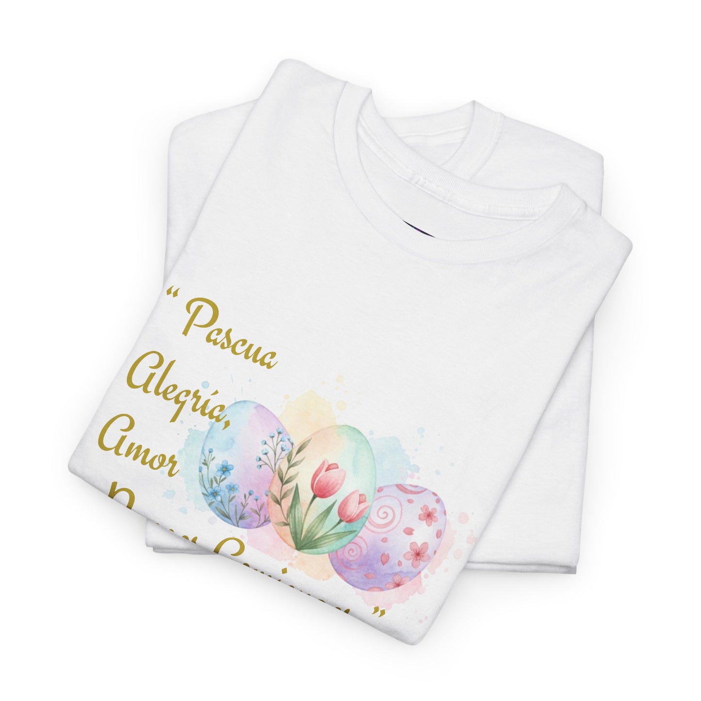 Unisex Heavy Cotton Tee - Easter, Joy, Love, & New Beginnings (Spanish Version)
