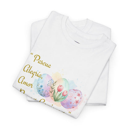 Unisex Heavy Cotton Tee - Easter, Joy, Love, & New Beginnings (Spanish Version)