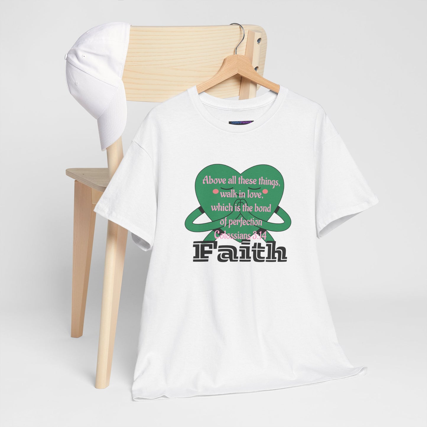 Unisex Heavy Cotton Tee -Faith, Colossians 3:14