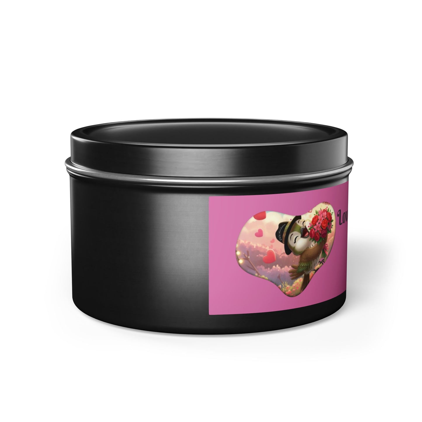 Love is a Flame Tin Candle