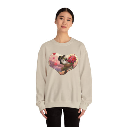 Unisex Heavy Blend Crewneck Sweatshirt San Valentin heart with ciguita.
