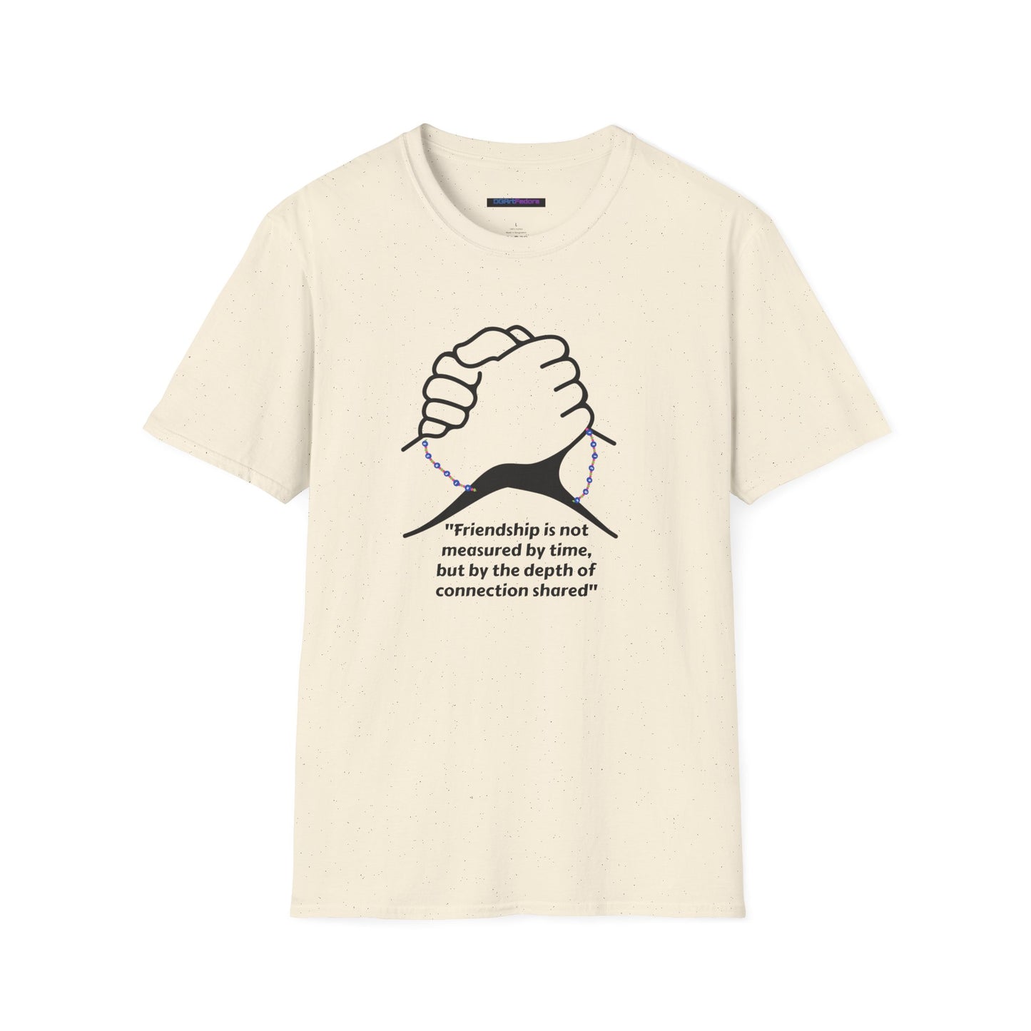 Unisex Softstyle T-Shirt Clasped Hands with Quote of Friendship