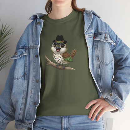 Unisex Heavy Cotton Tee Ciguita Chillin' on a Branch