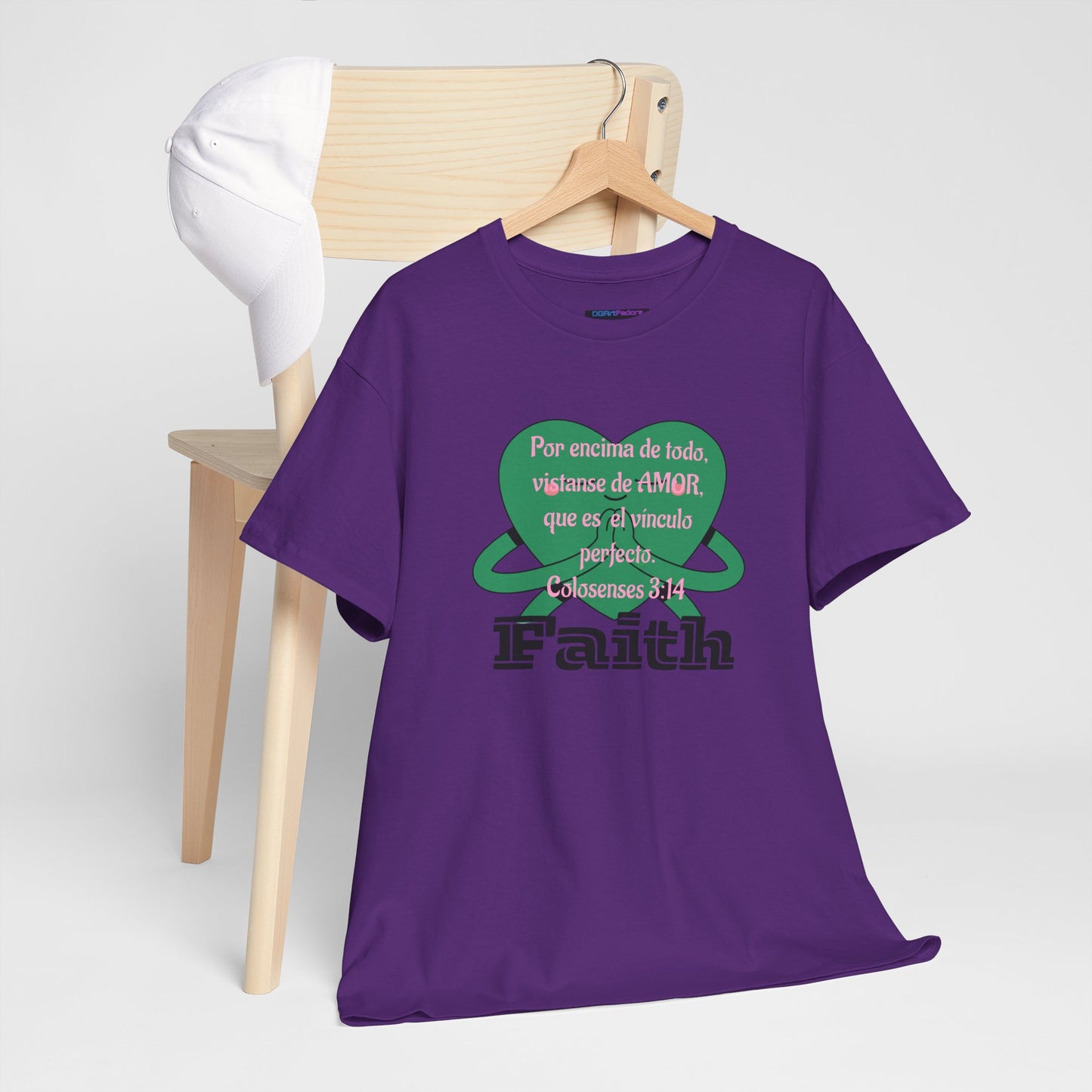 Unisex Heavy Cotton Tee - Fe (Faith), Colosenses 3:14