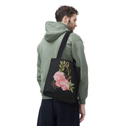 Floral “Love” Design - Tote Bag