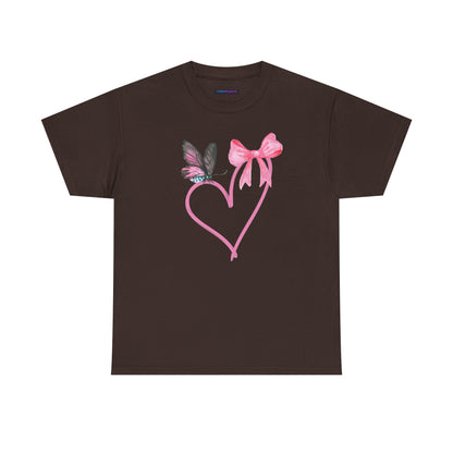 Unisex Heavy Cotton Tee Heart & Butterfly