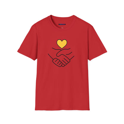 Unisex Softstyle T-Shirt Clasped Hands with Heart