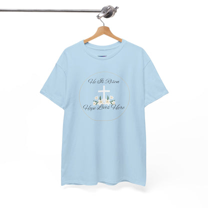 Unisex Heavy Cotton – He is Risen, Hope Lives Here