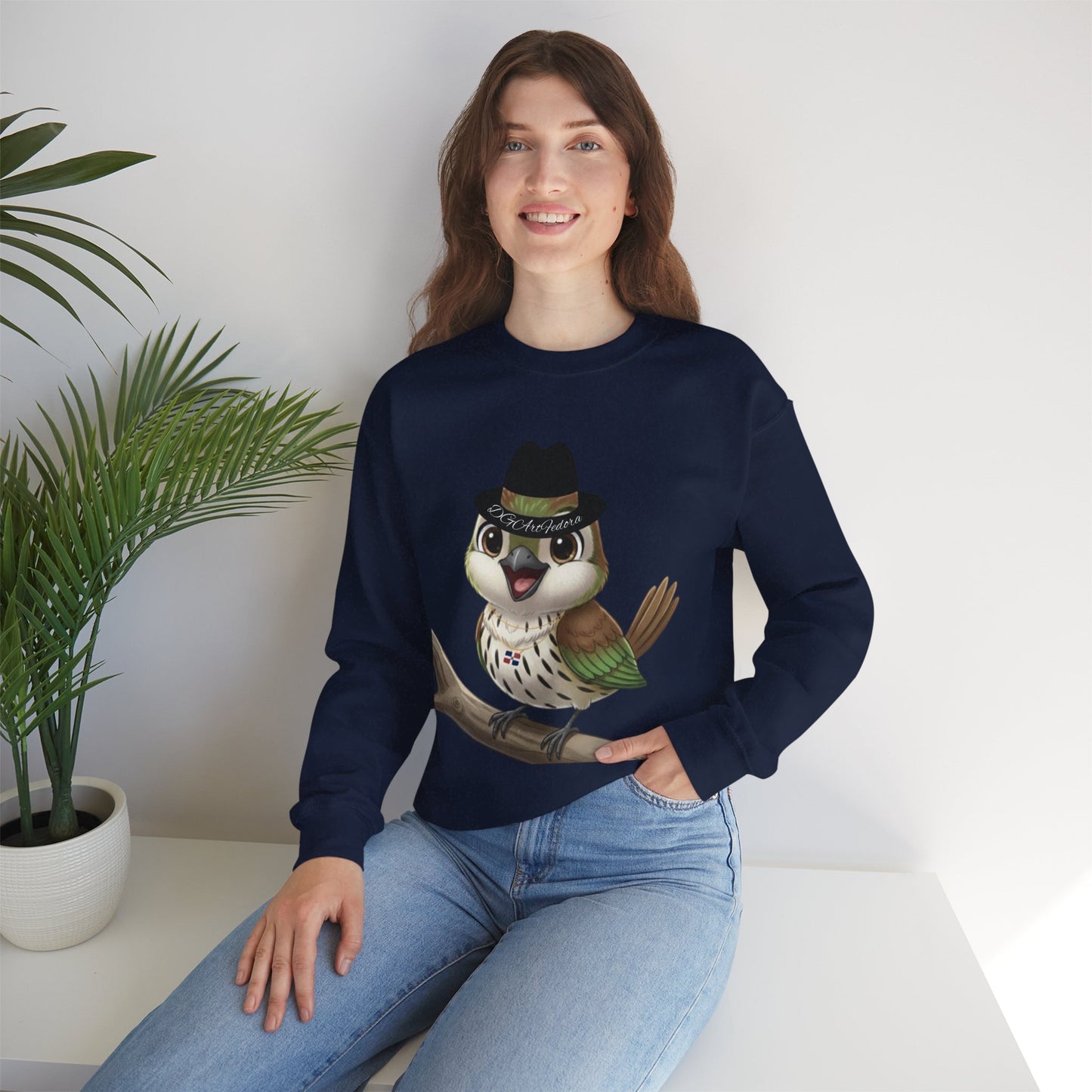 Unisex Heavy Blend Crewneck Sweatshirt Cigüita the Palmchat
