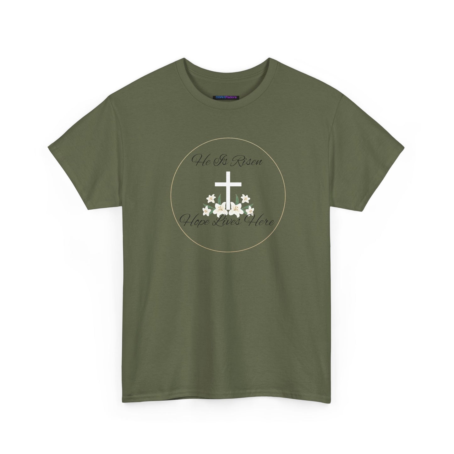 Unisex Heavy Cotton – He is Risen, Hope Lives Here