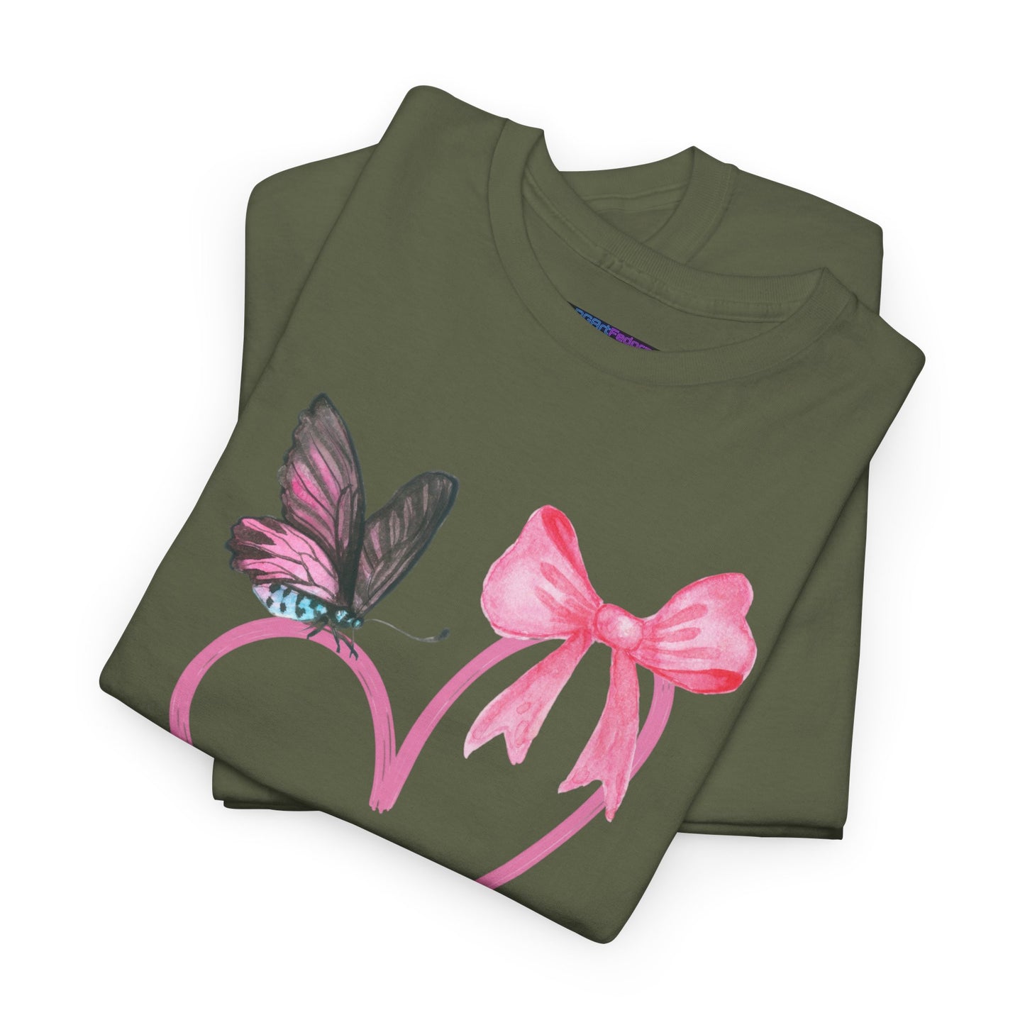 Unisex Heavy Cotton Tee Heart & Butterfly