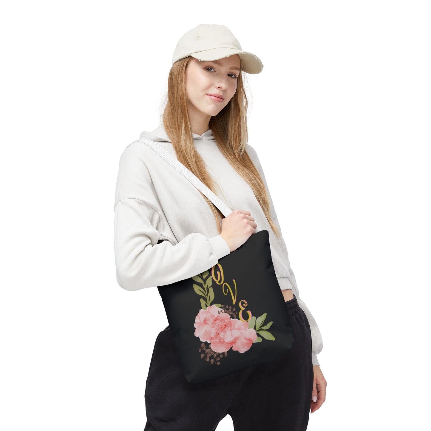 Floral “Love” Design - Tote Bag