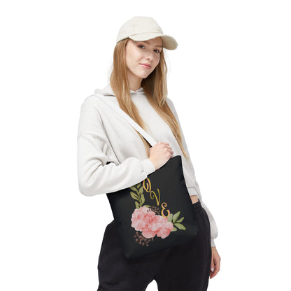 Floral “Love” Design - Tote Bag