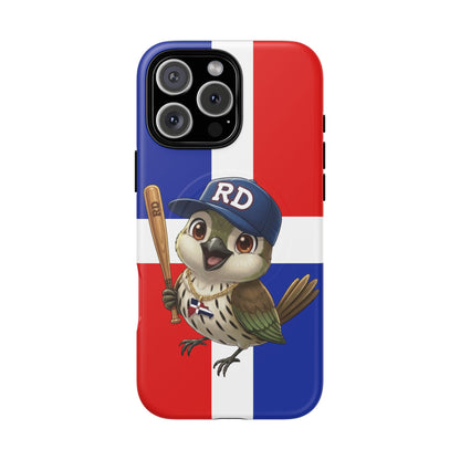 Dominican flag with Cigüa ready for baseball Tough Magnetic Iphone Cases