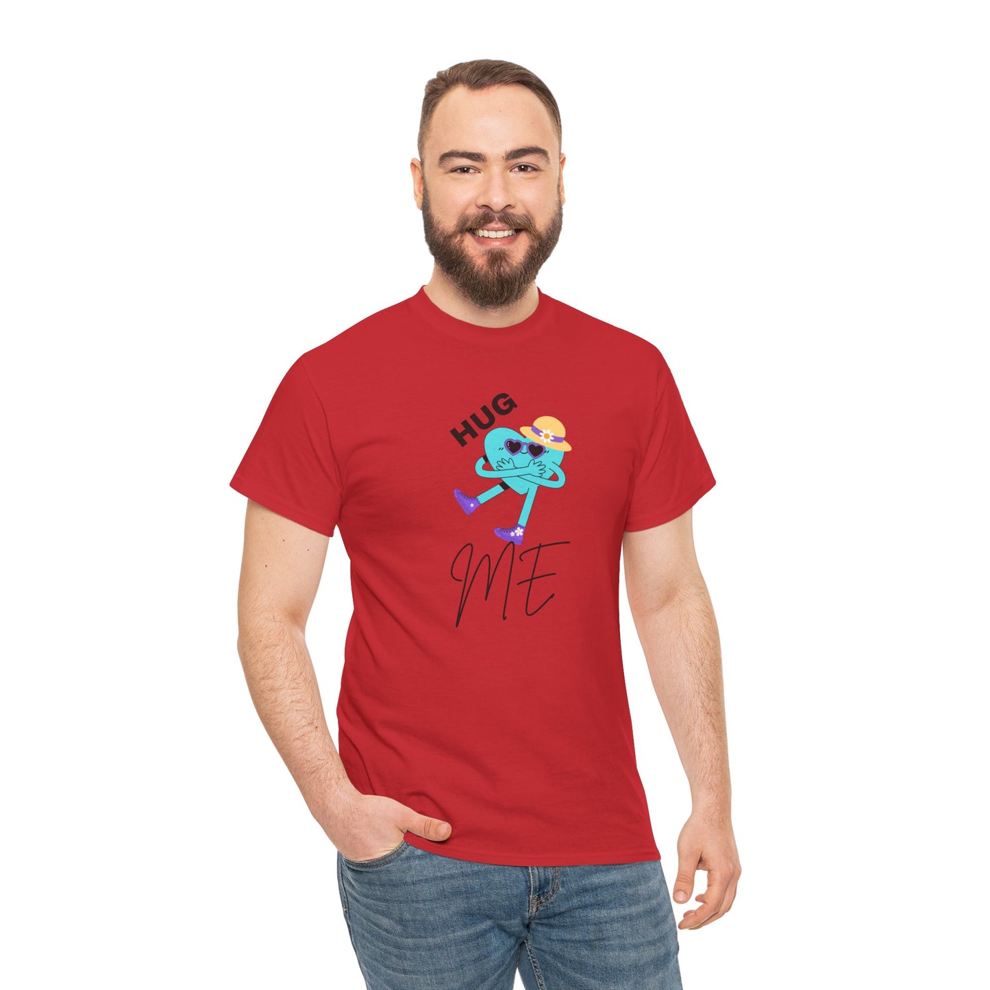 Unisex Heavy Cotton Tee HUG ME GIRL