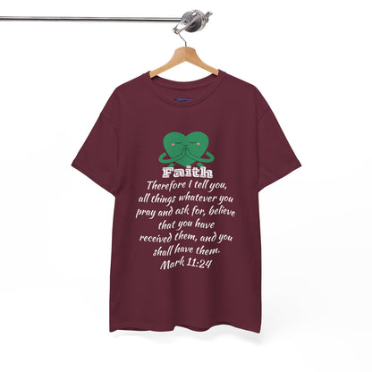 Unisex Heavy Cotton Tee - Faith Mark 11:24
