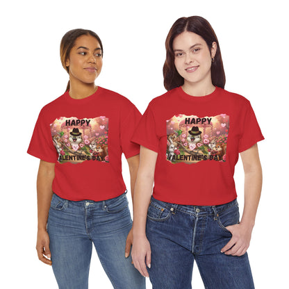 Unisex Heavy Cotton Tee Valentine's Day Ciguita and Friends