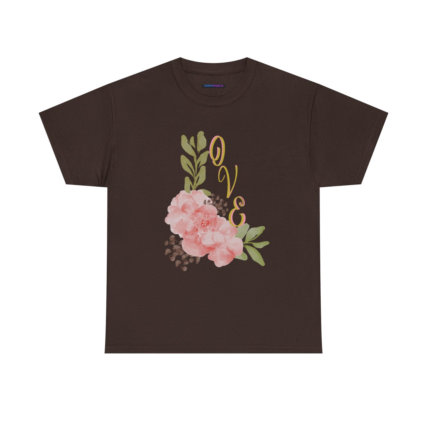 Floral “Love” Design - Unisex Heavy Cotton Tee