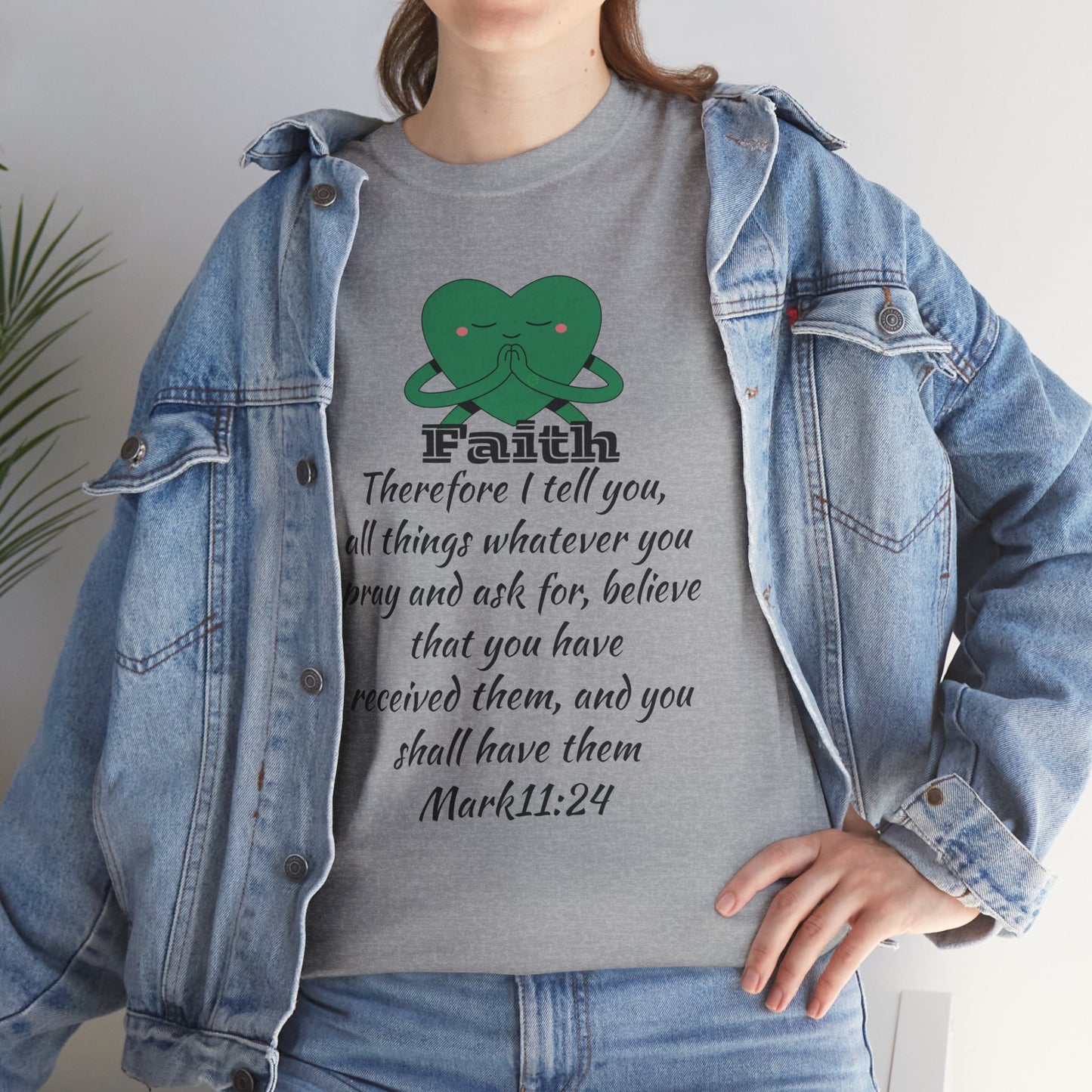 Unisex Heavy Cotton Tee - Faith Mark 11:24