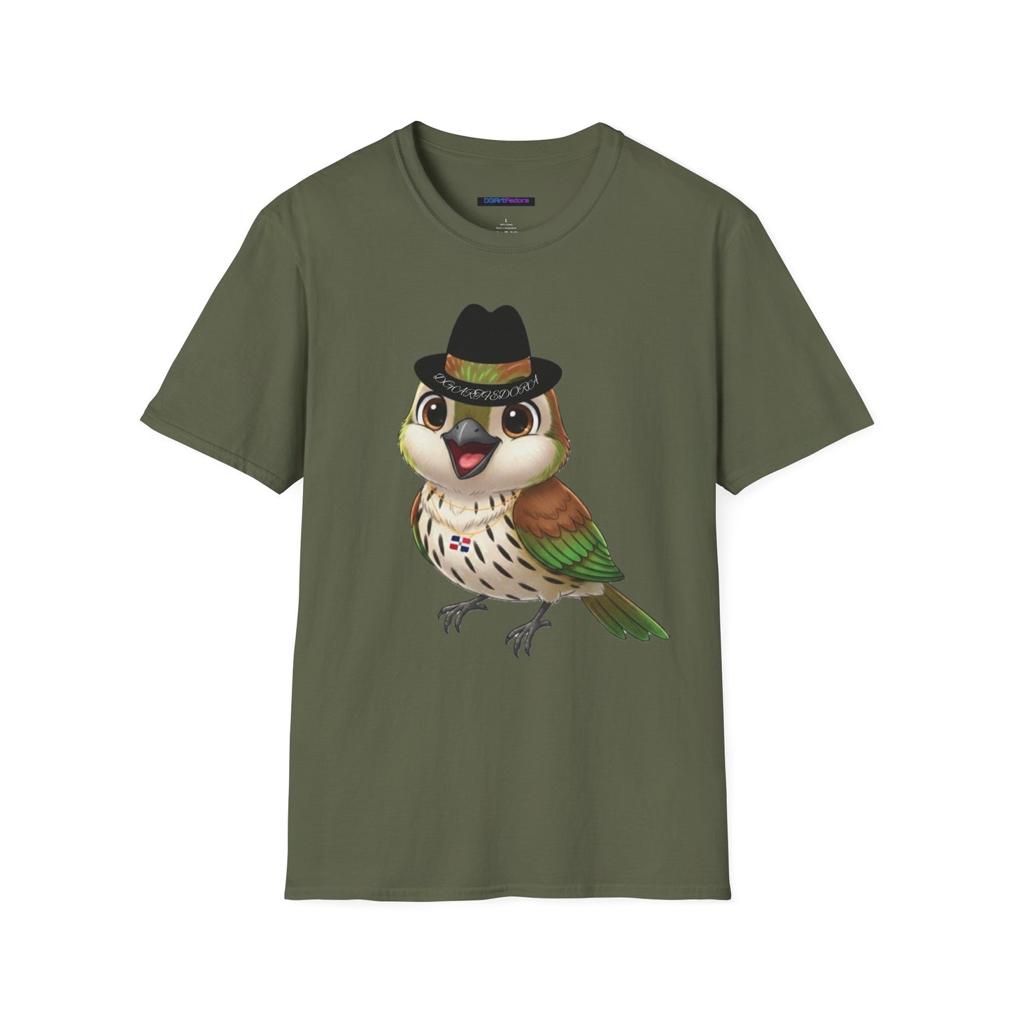 Unisex T-shirt Ciguita the Palmchat with Hat & Chain