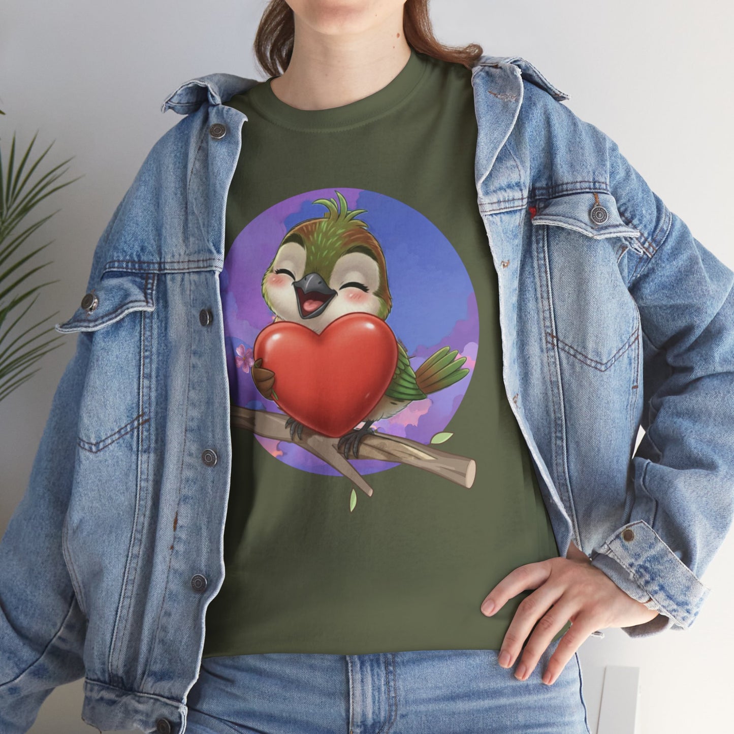 Unisex Heavy Cotton Tee Ciguita Hug your Heart