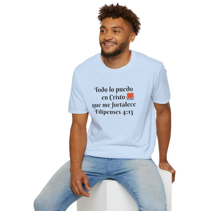 Unisex Softstyle T-Shirt - Filipenses 4:13 - Todo lo puedo en Cristo que me fortalece