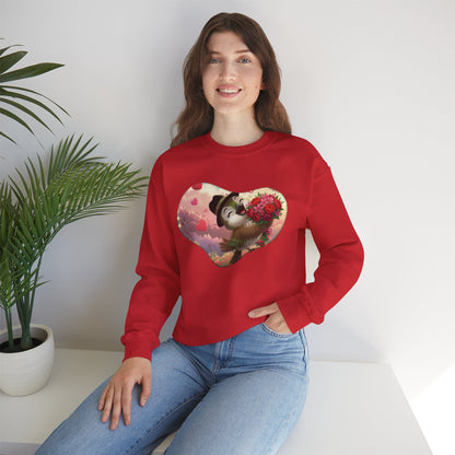 Unisex Heavy Blend Crewneck Sweatshirt San Valentin heart with ciguita.