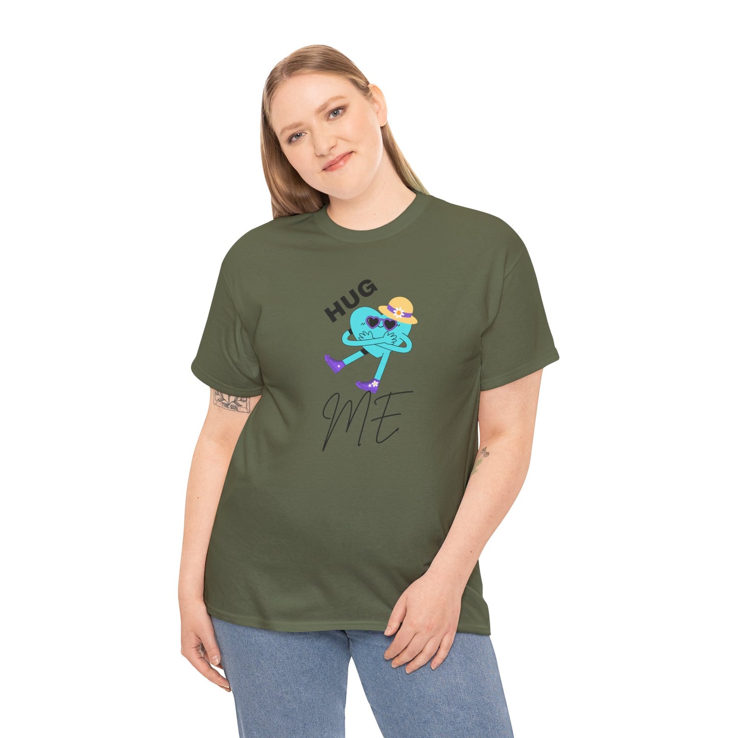 Unisex Heavy Cotton Tee HUG ME GIRL