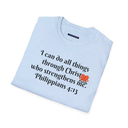 Unisex Softstyle T-Shirt -Philippians 4:13 - I can do all things