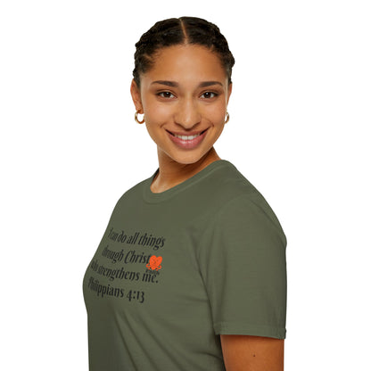 Unisex Softstyle T-Shirt -Philippians 4:13 - I can do all things