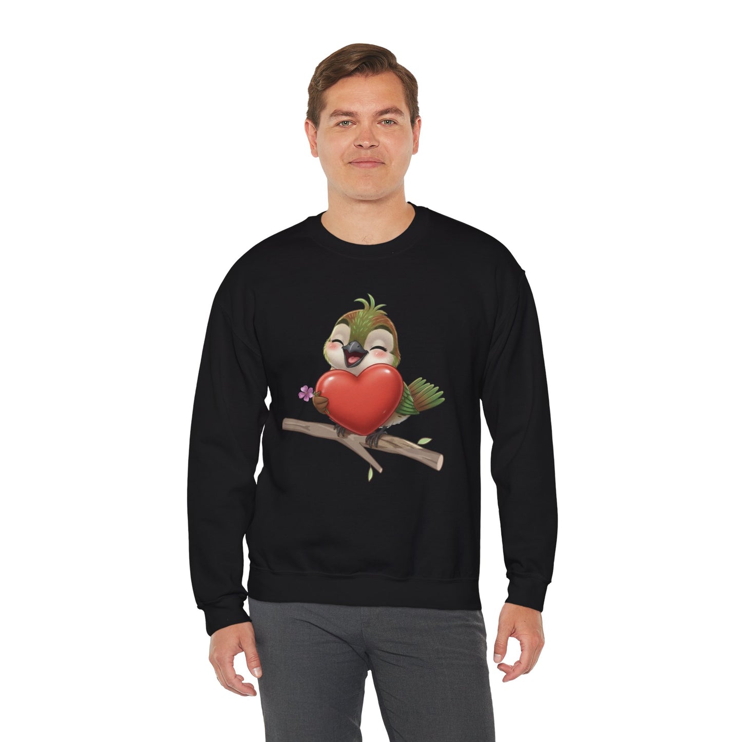 Unisex Heavy Blend Crewneck Sweatshirt Ciguita Hugging a Heart