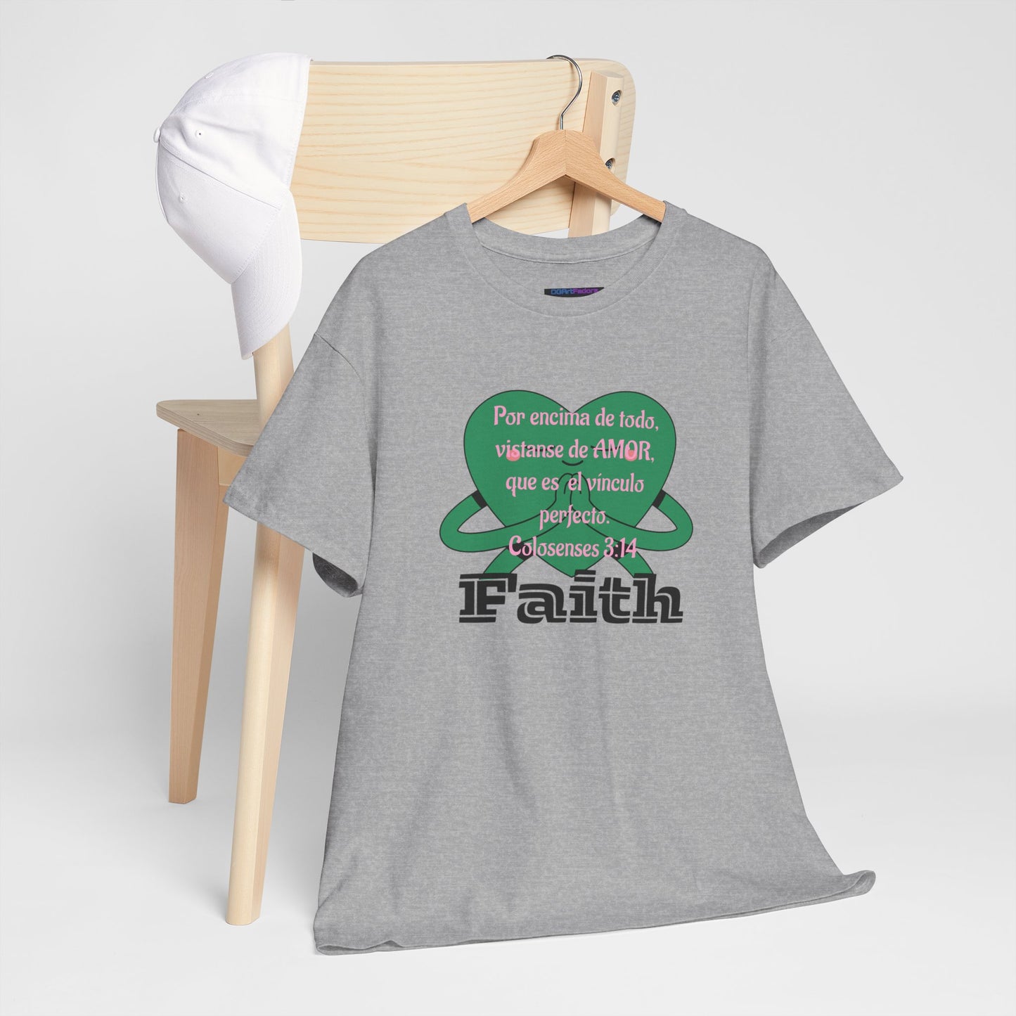 Unisex Heavy Cotton Tee - Fe (Faith), Colosenses 3:14