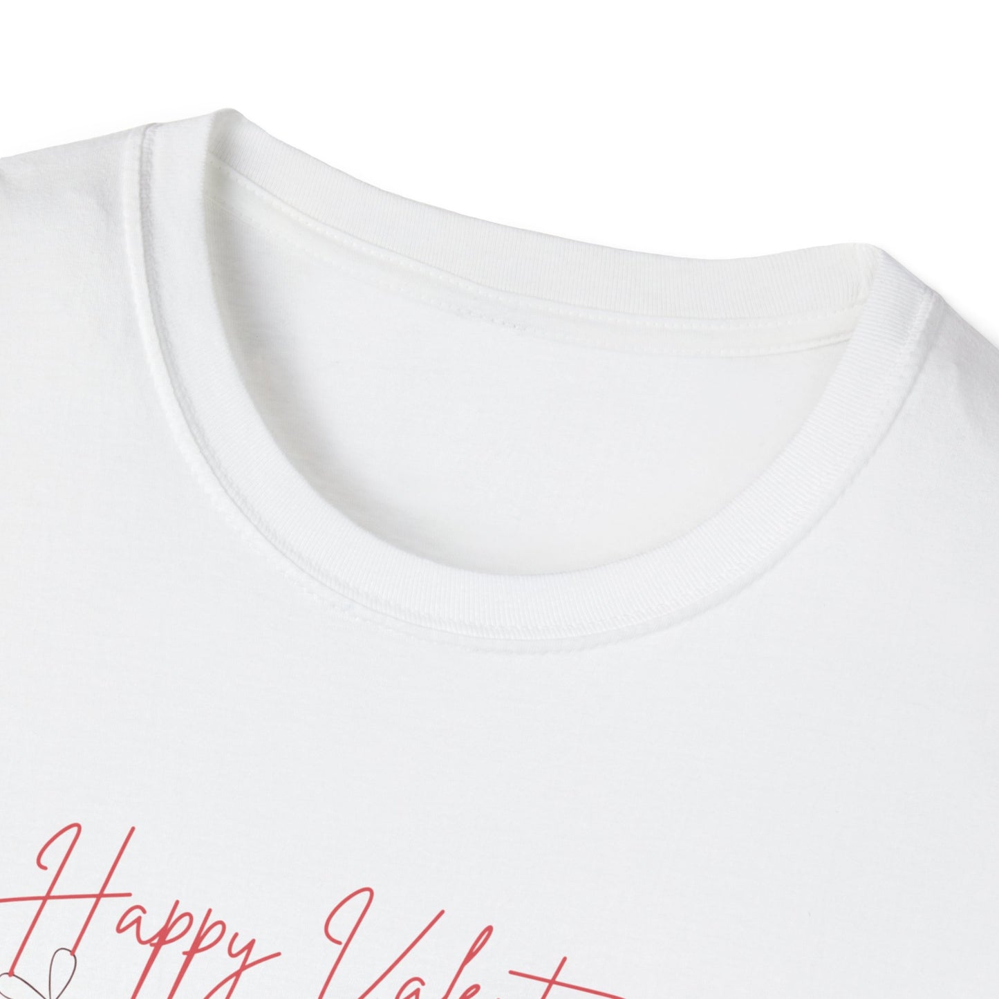 Unisex Softstyle T-Shirt Happy Valentine's Day Four Hearts