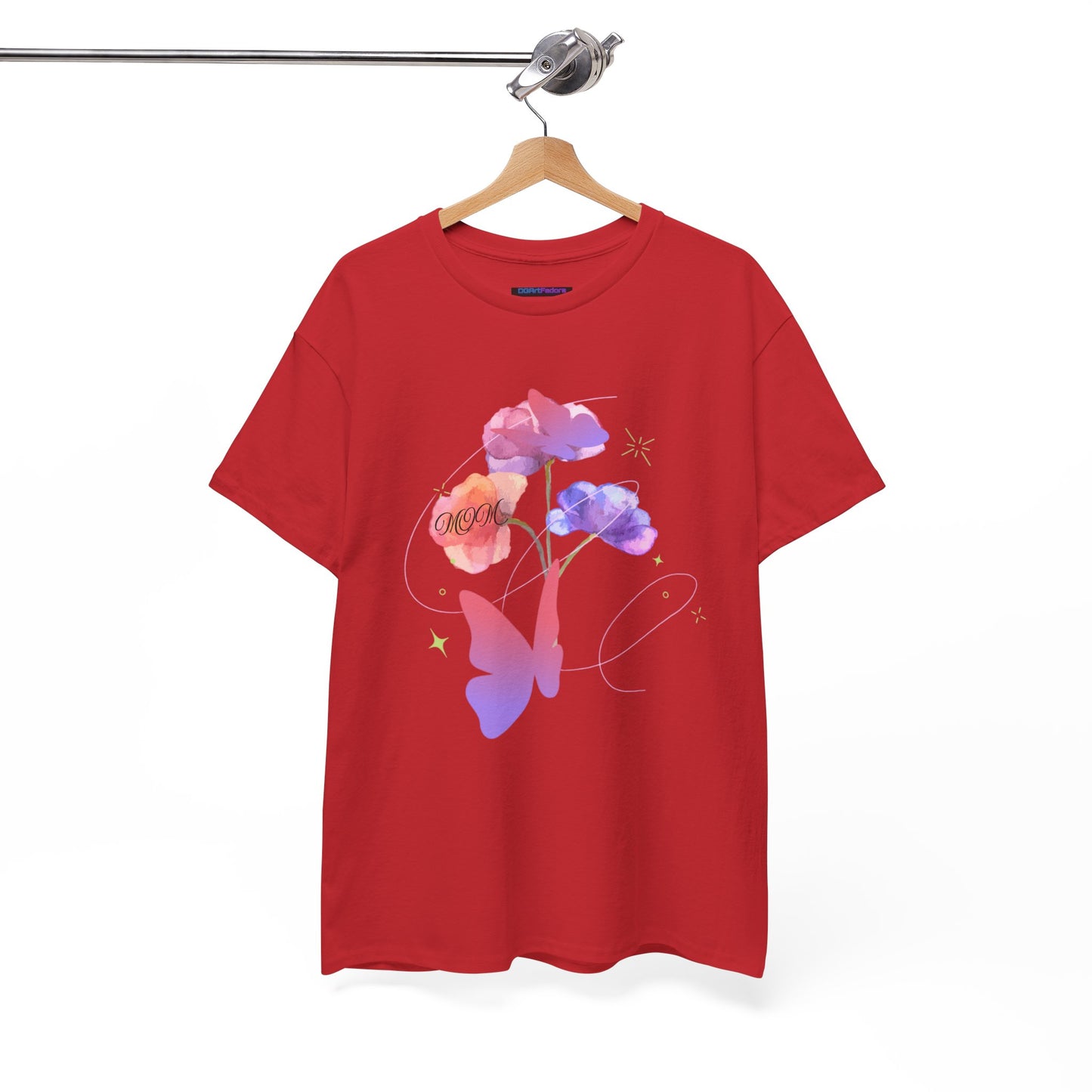Dreamy Watercolor Flowers & Butterfly - Heavy Cotton Tee