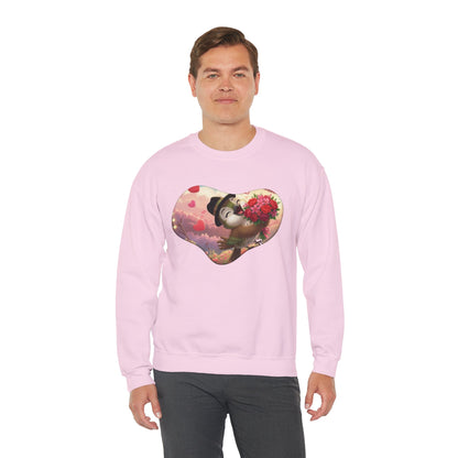 Unisex Heavy Blend Crewneck Sweatshirt San Valentin heart with ciguita.