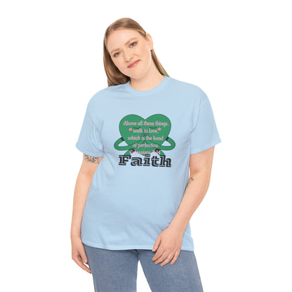 Unisex Heavy Cotton Tee -Faith, Colossians 3:14