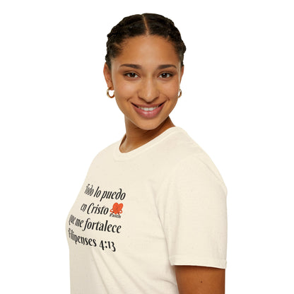 Unisex Softstyle T-Shirt - Filipenses 4:13 - Todo lo puedo en Cristo que me fortalece