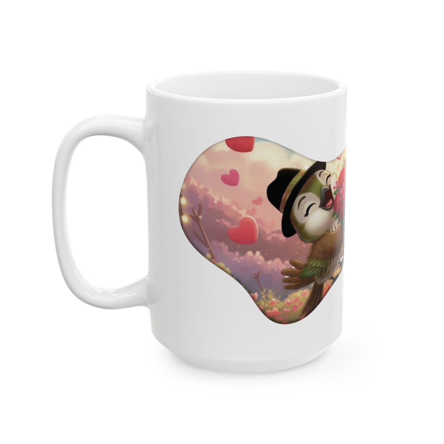 Ceramic Mug, (11oz, 15oz) Ciguita Heart and Quote