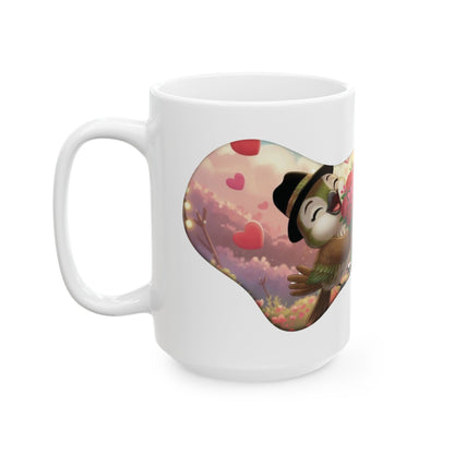 Ceramic Mug, (11oz, 15oz) Ciguita Heart and Quote