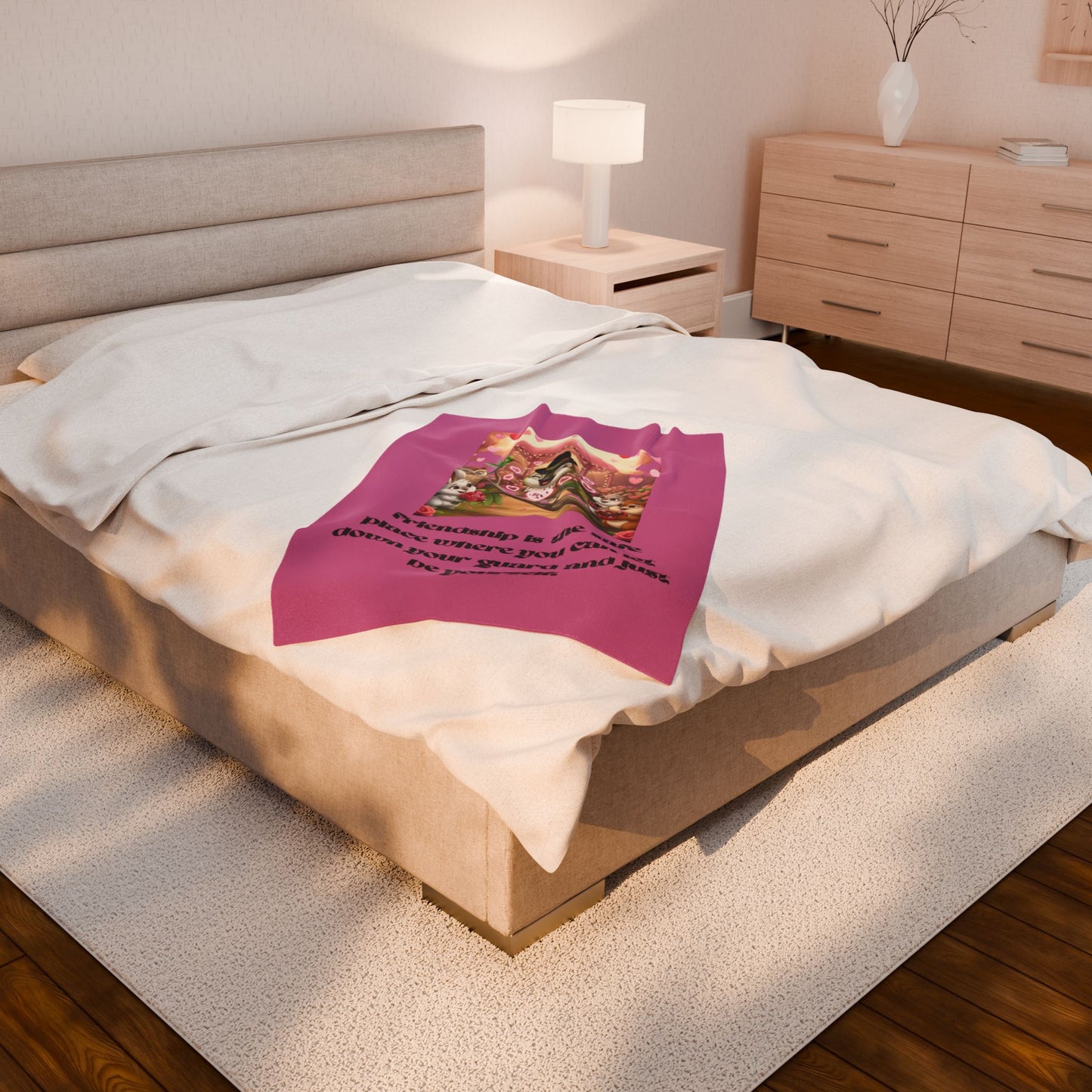 Velveteen Plush Blanket - Be Yourself Friendship
